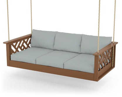 POLYWOOD® Chippendale Daybed Swing in Teak / Spa