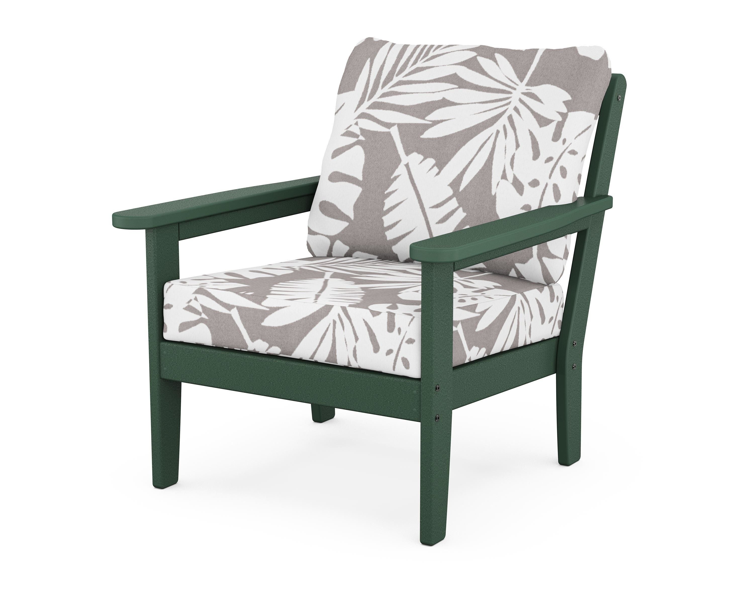 Country Living Cottage Deep Seating Chair in Green / Leaf Grey Mist