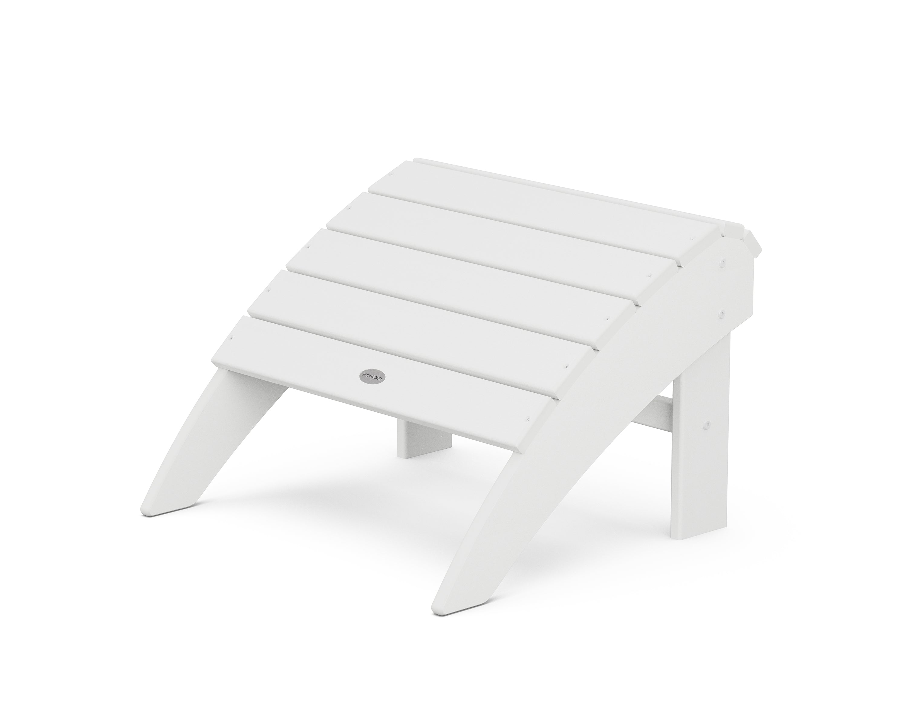 POLYWOOD® Vineyard Curveback Adirondack Ottoman in White