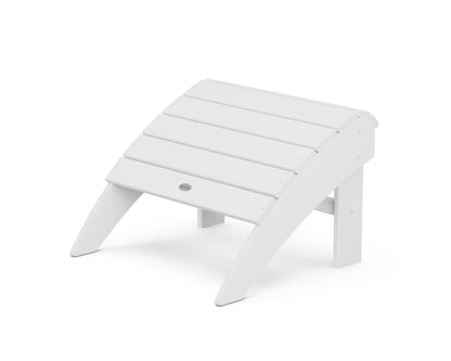 POLYWOOD® Vineyard Curveback Adirondack Ottoman in White