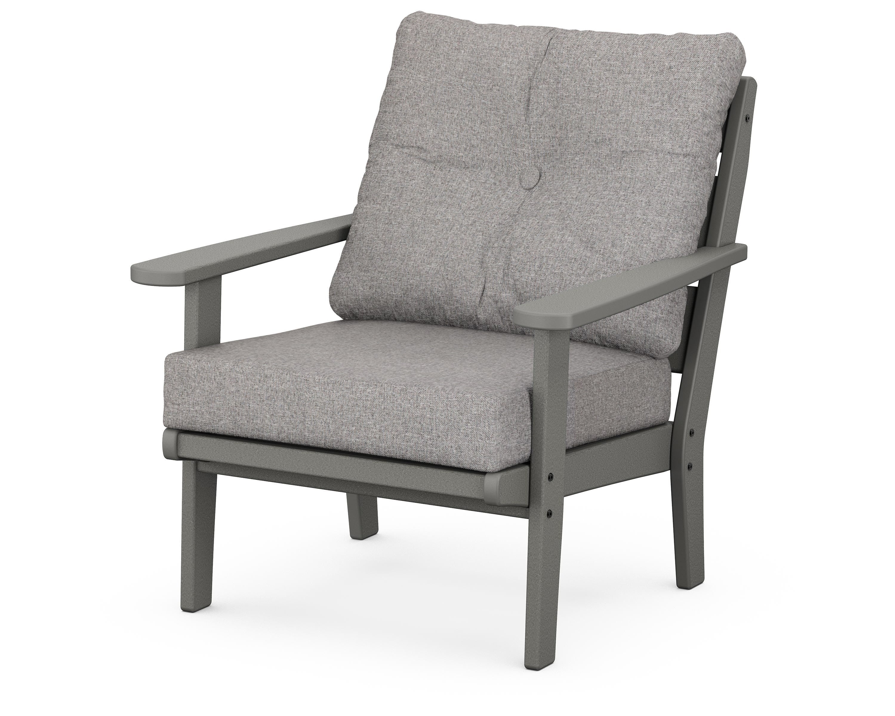 POLYWOOD® Lakeside Deep Seating Chair in Slate Grey / Grey Mist