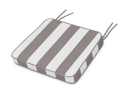 Martha Stewart by POLYWOOD® Chinoiserie Arm Chair Seat Cushion in Cabana Stripe Grey Mist