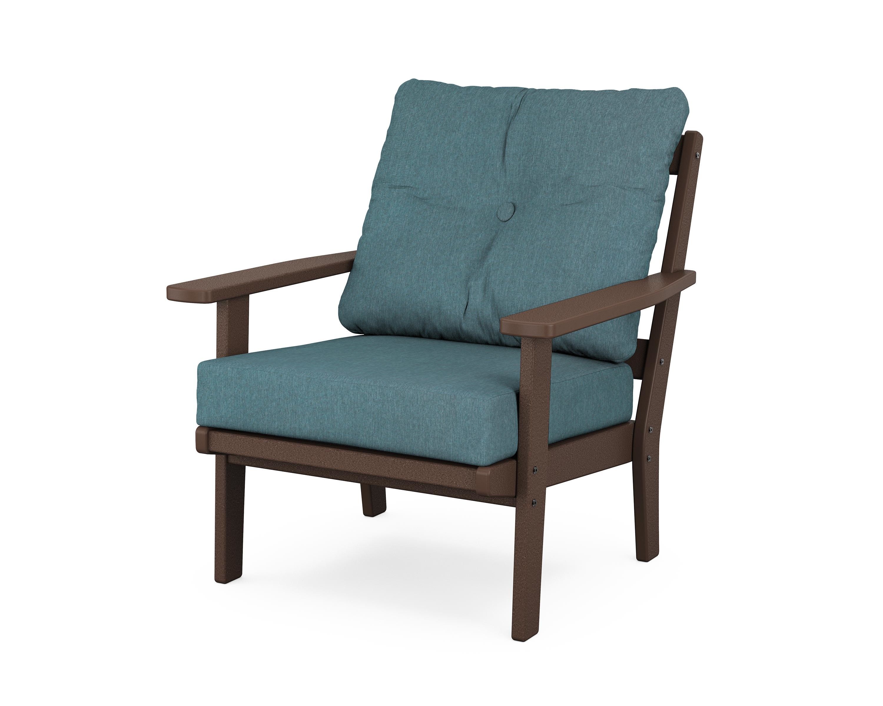 POLYWOOD® Prairie Deep Seating Chair in Mahogany / Ocean Teal