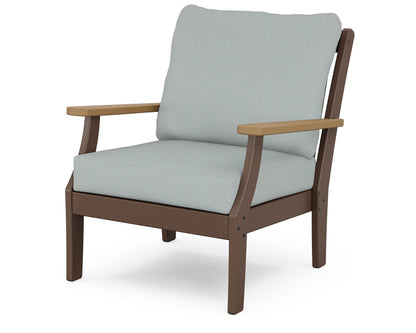 POLYWOOD® Braxton Deep Seating Chair in Mahogany / Natural / Spa