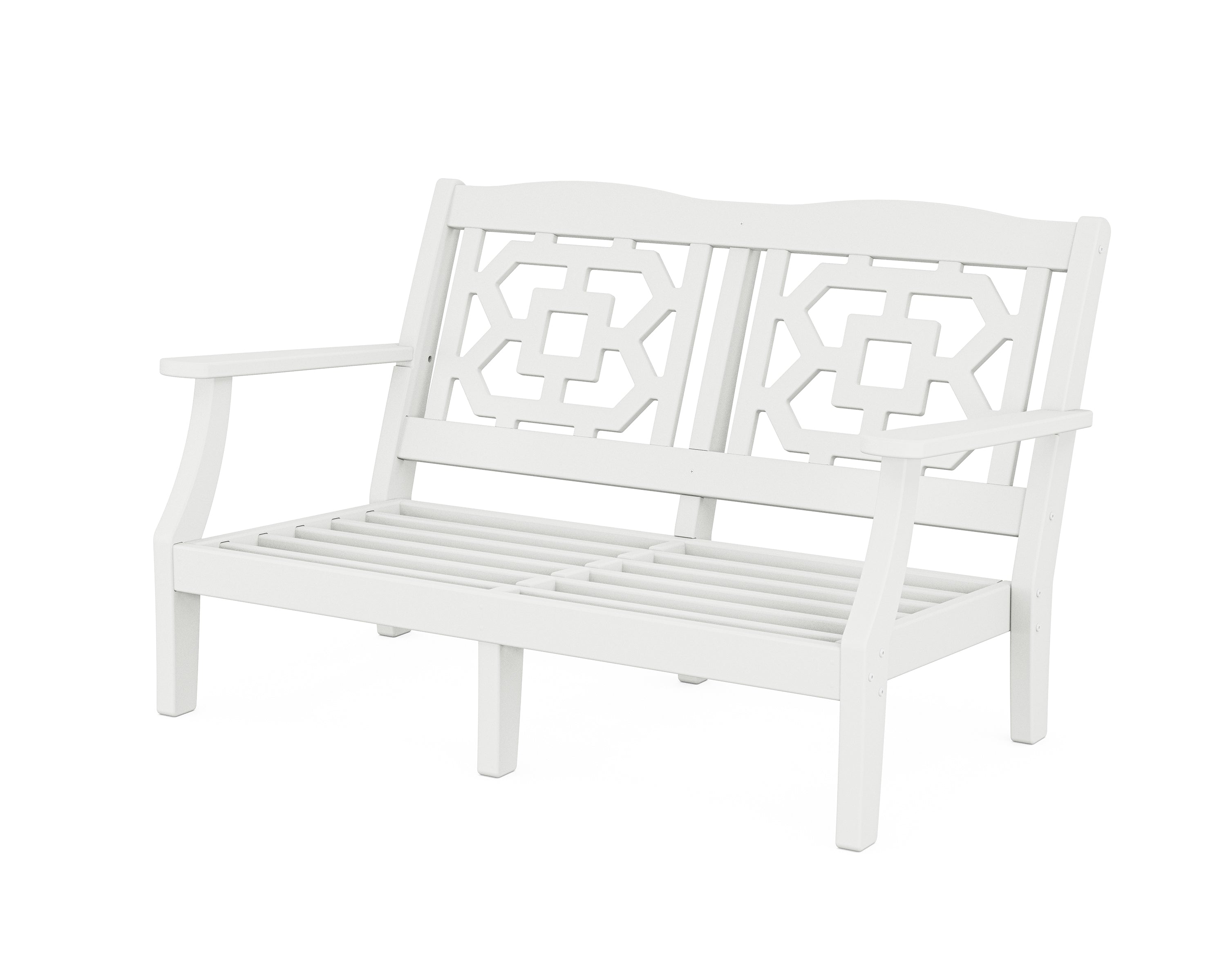 Martha Stewart by POLYWOOD® Chinoiserie Deep Seating Loveseat Frame in White