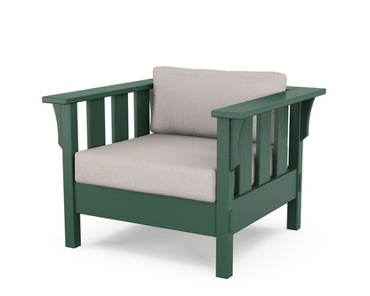 Martha Stewart by POLYWOOD® Acadia Deep Seating Chair in Green / Dune Burlap