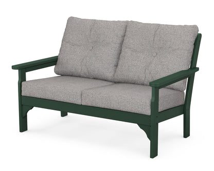 POLYWOOD® Vineyard Deep Seating Loveseat in Green / Grey Mist