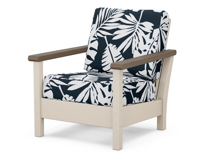 POLYWOOD® Harbour Deep Seating Chair in Sand / Kona / Leaf Marine Indigo