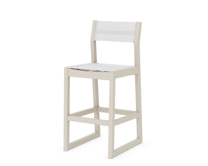 POLYWOOD® EDGE Sling Bar Side Chair in Sand / White Sling