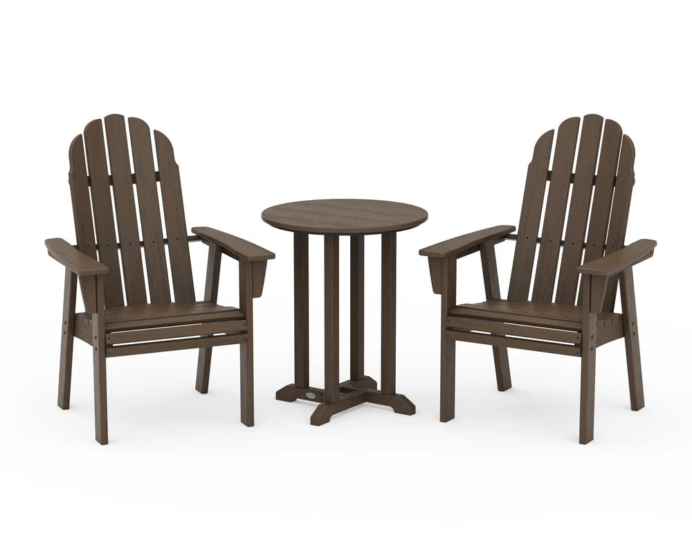 Vineyard Adirondack 3-Piece Round Dining Set