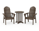 Vineyard Adirondack 3-Piece Round Dining Set
