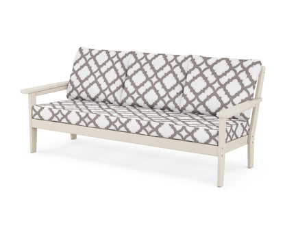 Country Living Cottage Deep Seating Sofa in Sand / Trellis Grey Mist