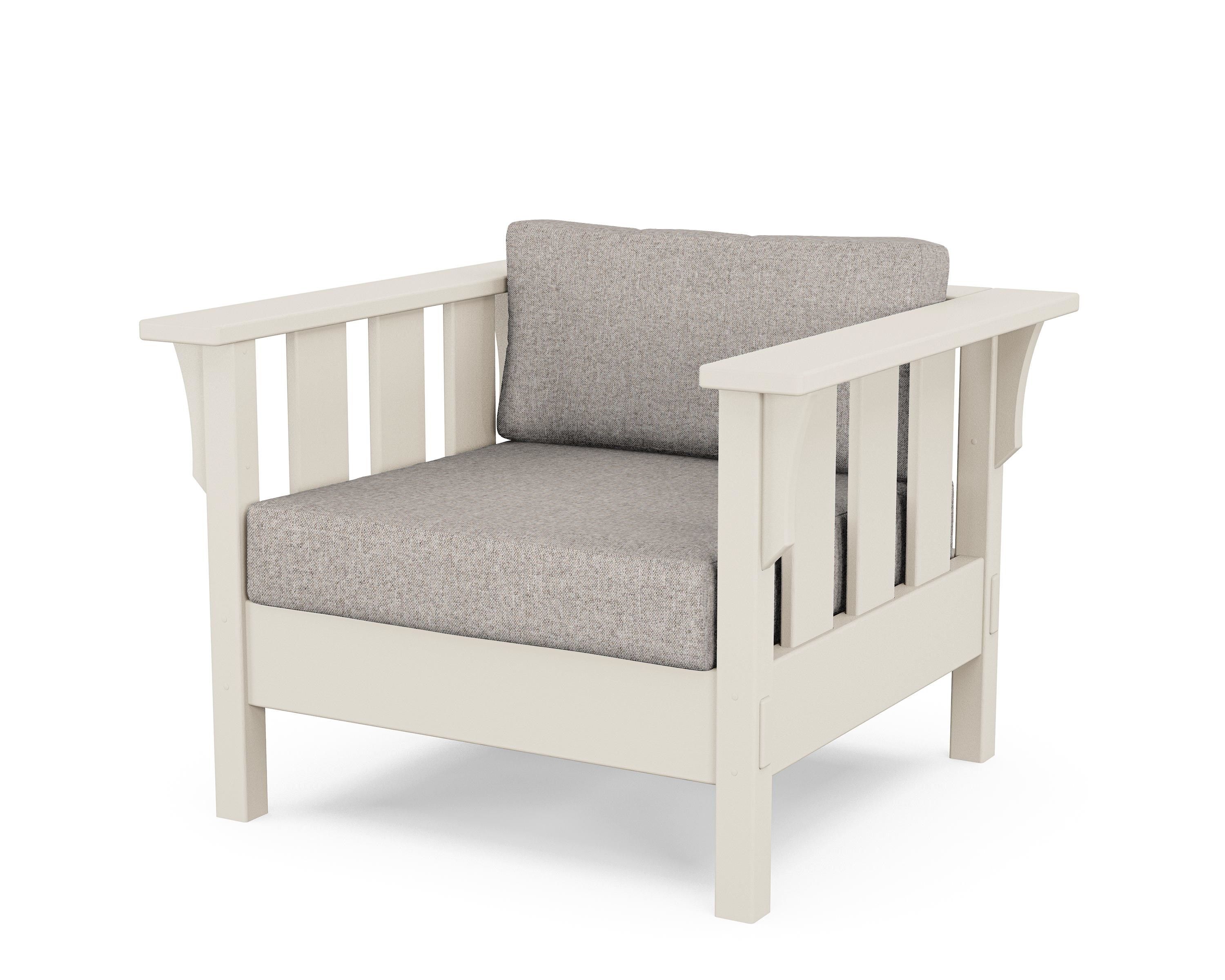 Martha Stewart by POLYWOOD® Acadia Deep Seating Chair in Sand / Weathered Tweed
