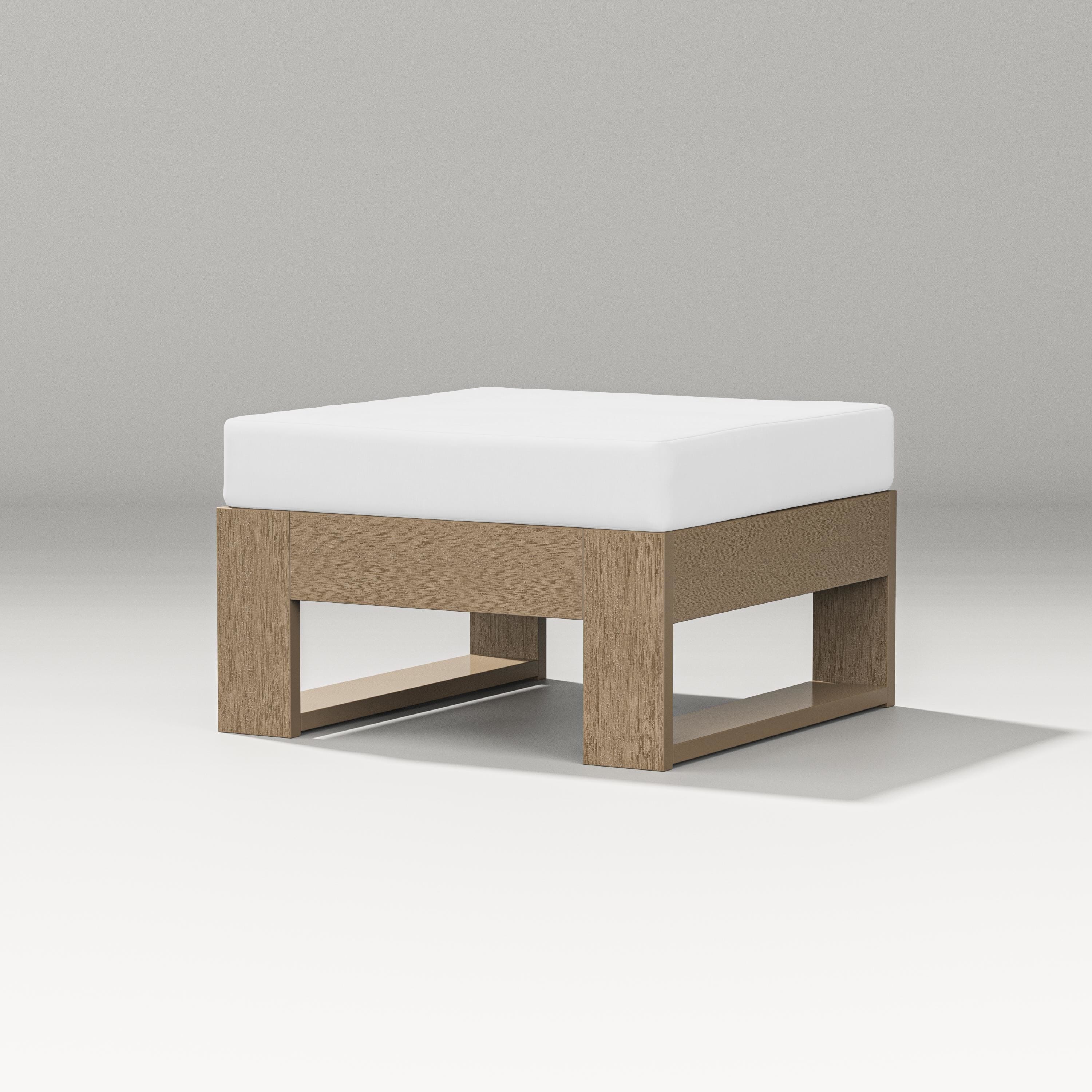 PW Designer Series Latitude Lounge Ottoman in Vintage Sahara / Natural