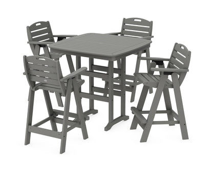 POLYWOOD® Nautical 5-Piece Bar Set in Slate Grey