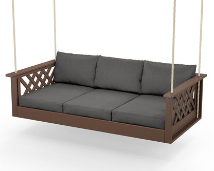 Country Living Wovendale Daybed Swing in Mahogany / Spectrum Carbon
