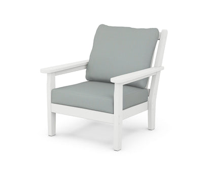 POLYWOOD® Chippendale Deep Seating Chair in White / Spa