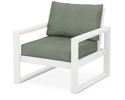 POLYWOOD® EDGE Club Chair in White / Cast Sage