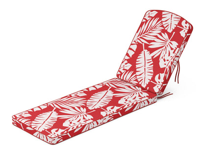 Martha Stewart by POLYWOOD® Chinoiserie Chaise Cushion in Leaf Crimson