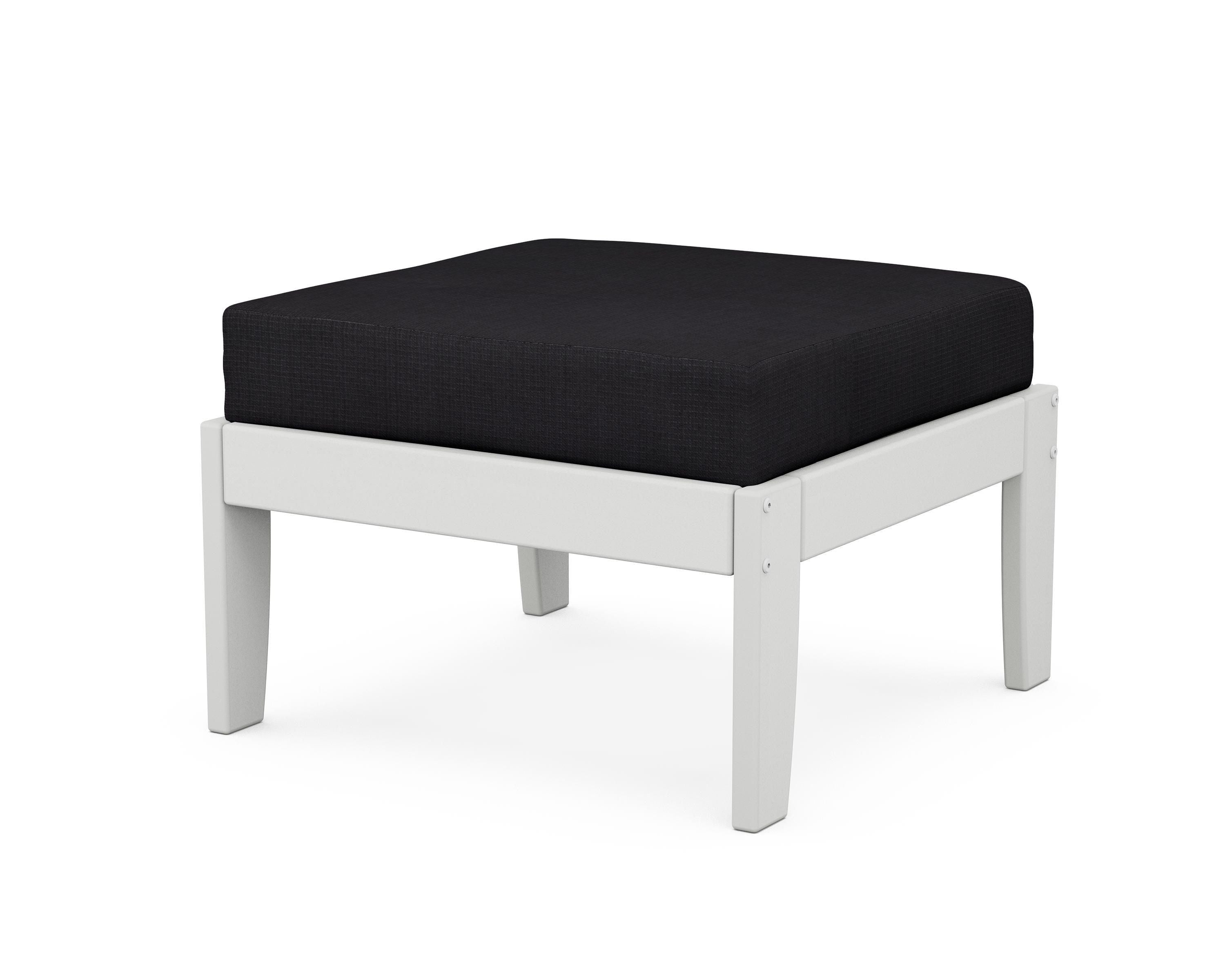 Unbranded Modular Ottoman - Classic in White / Midnight Linen