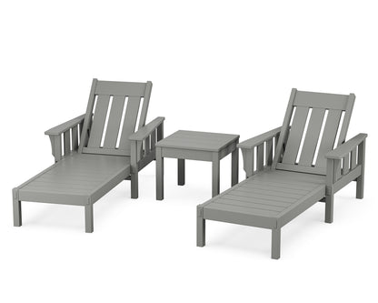 Martha Stewart by POLYWOOD® Acadia 3-Piece Chaise Set in Slate Grey