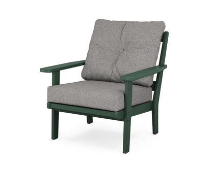 POLYWOOD® Oxford Deep Seating Chair in Green / Grey Mist
