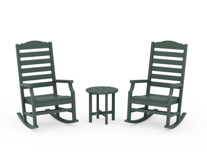 POLYWOOD® Savannah 3-Piece Rocking Chair Set in Green
