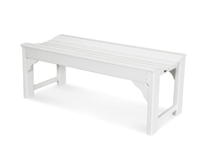 POLYWOOD® Traditional Garden 48" Backless Bench in White