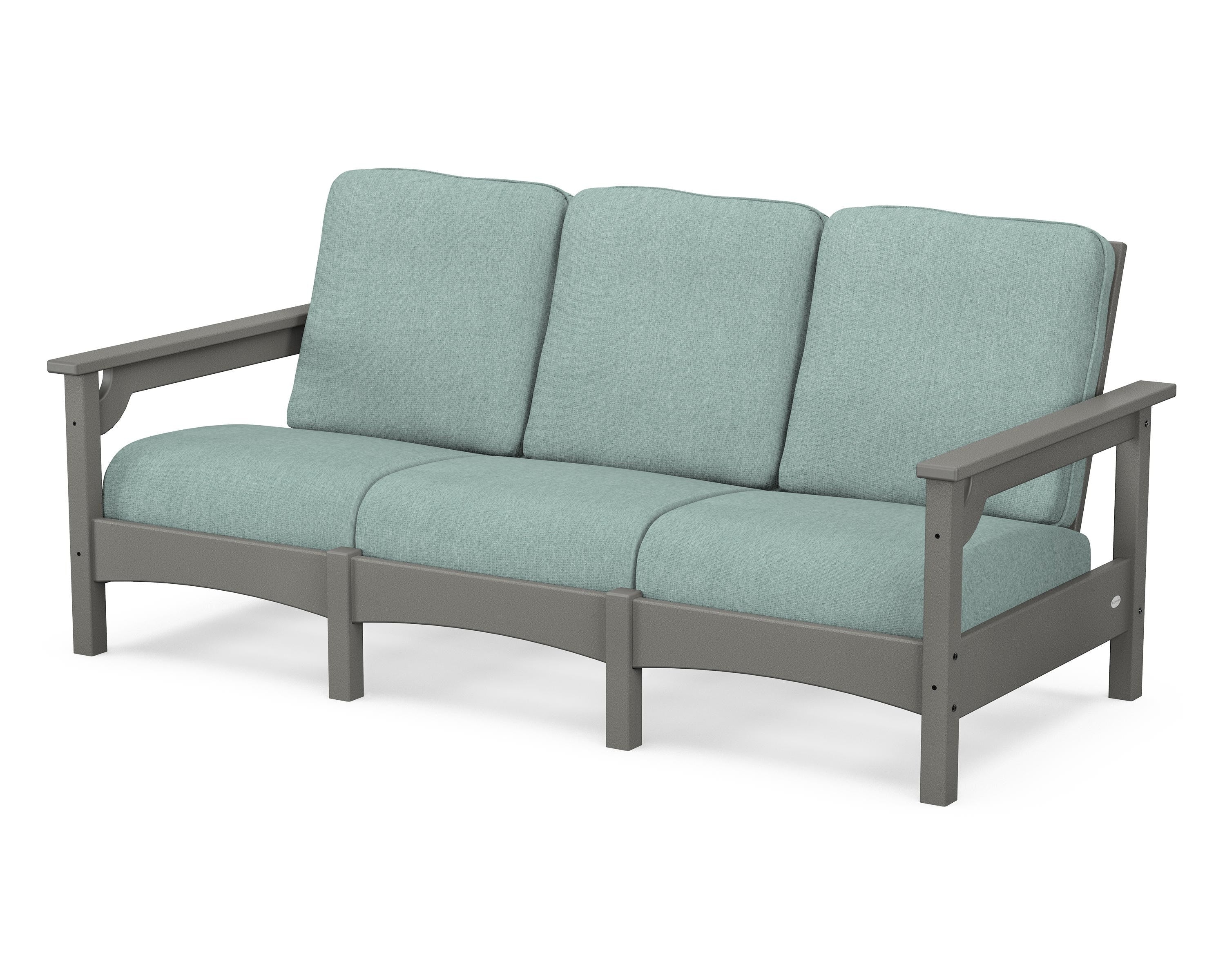 POLYWOOD® Club Sofa in Slate Grey / Glacier Spa