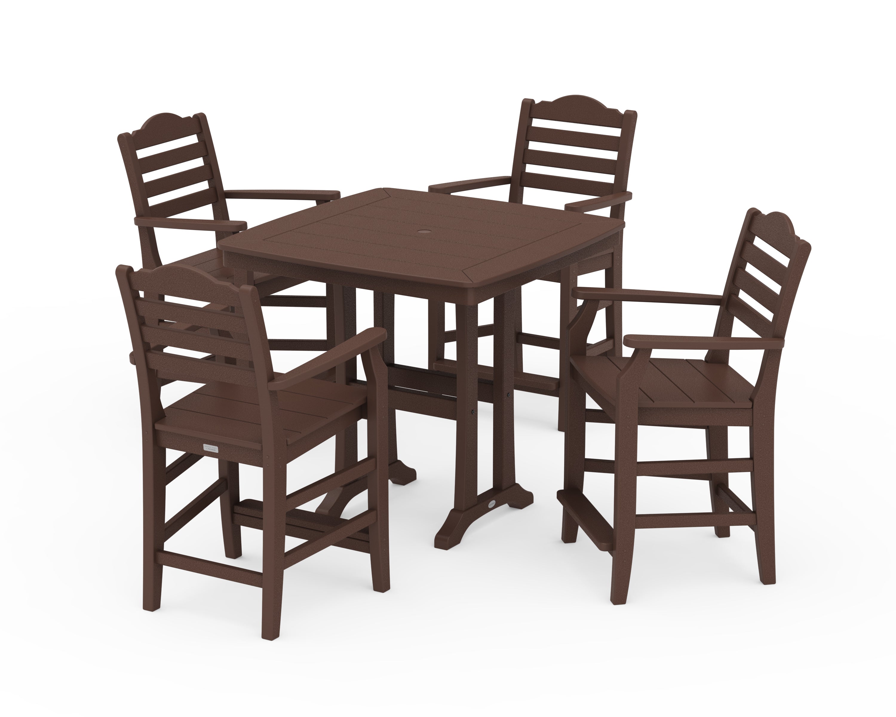 Draper James™ by  POLYWOOD® Savannah 5-Piece Counter Set with Trestle Legs in Mahogany