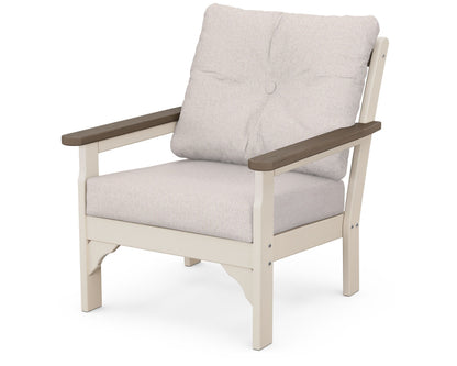 POLYWOOD® Vineyard Deep Seating Chair in Sand / Kona / Dune Burlap