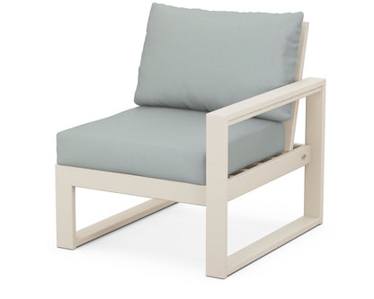 POLYWOOD® EDGE Modular Right Arm Chair in Sand / Spa