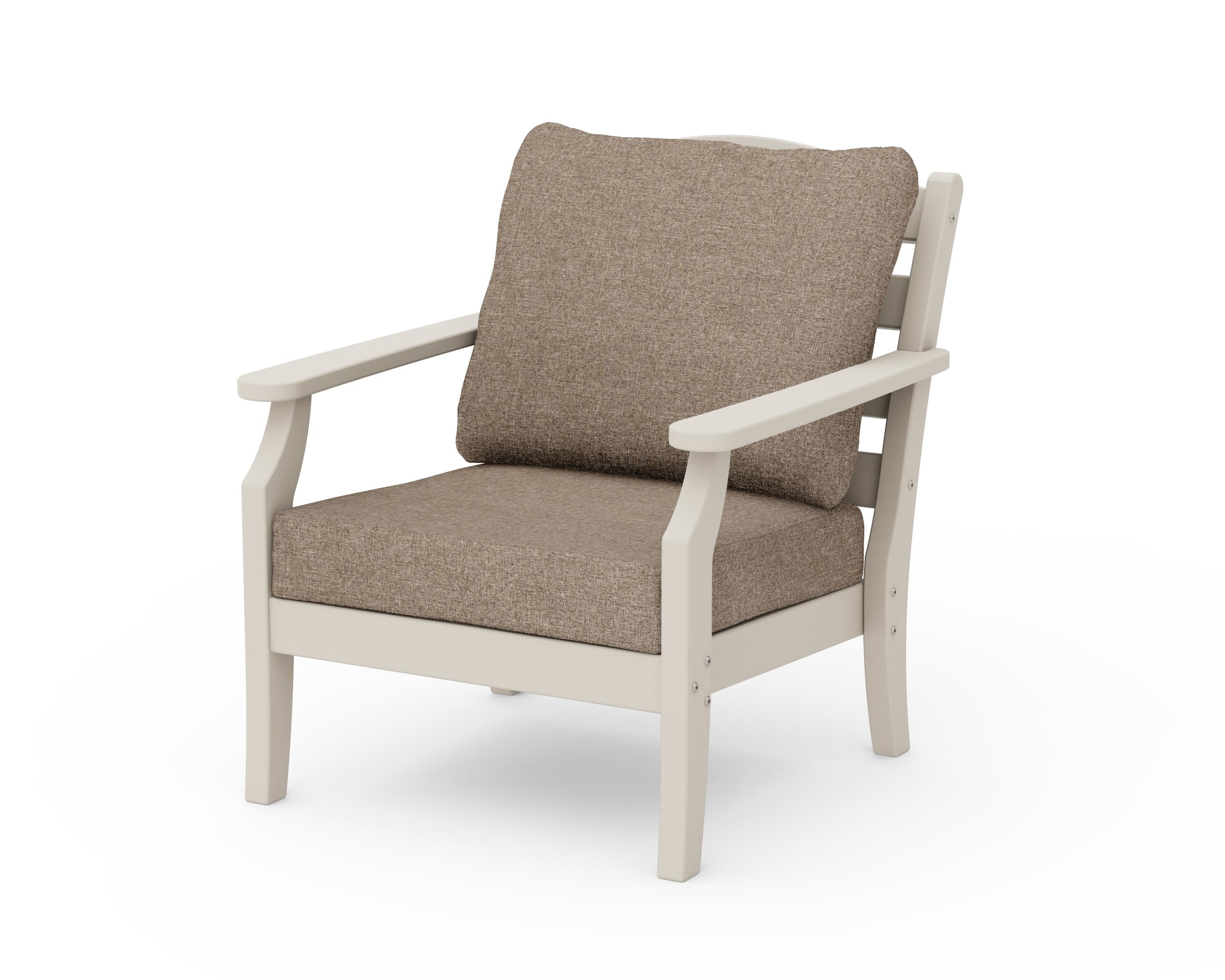 Draper James™ by  POLYWOOD® Savannah Deep Seating Chair in Sand / Spiced Burlap