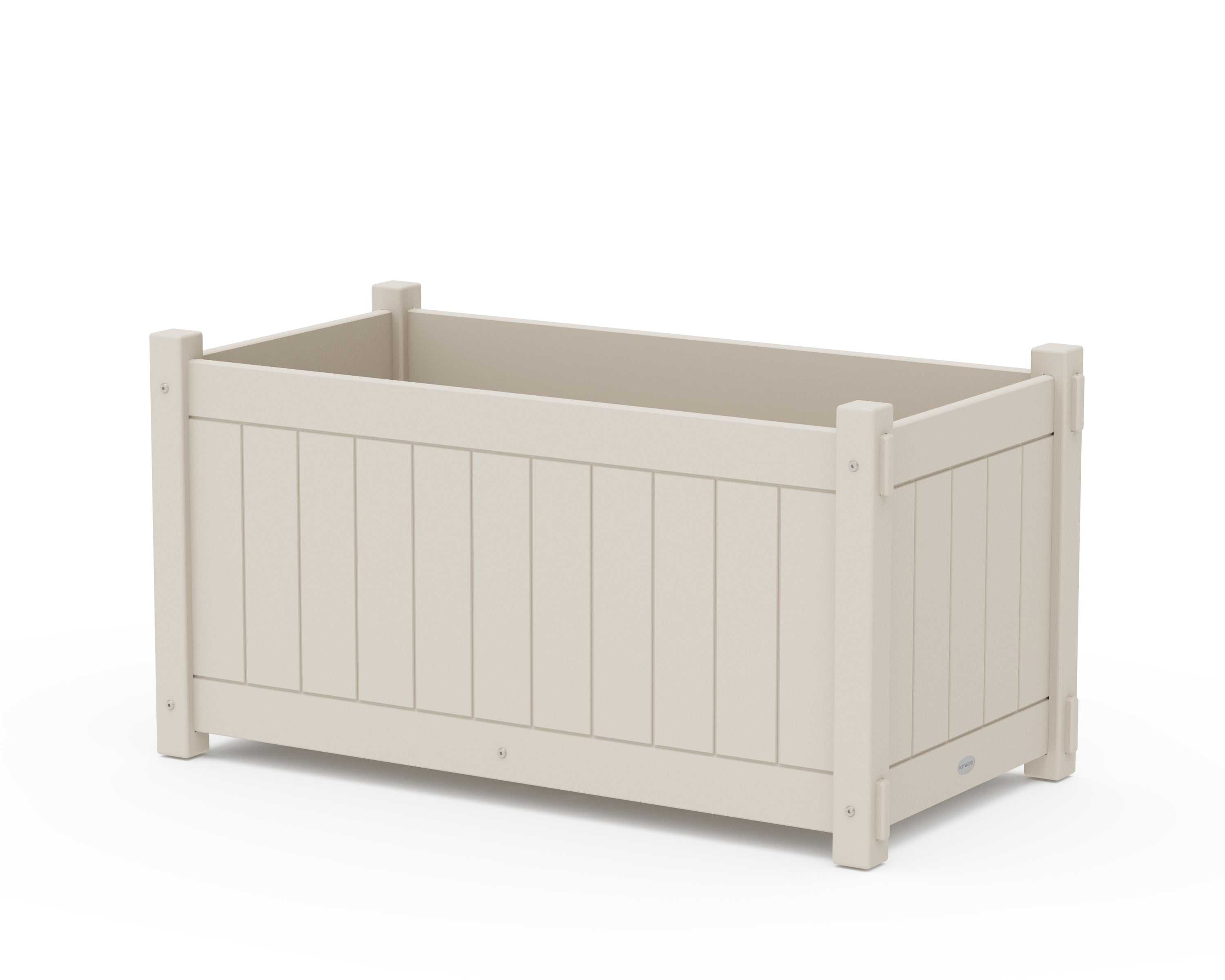 POLYWOOD® Vineyard Large Rectangle Double Planter Box in Sand