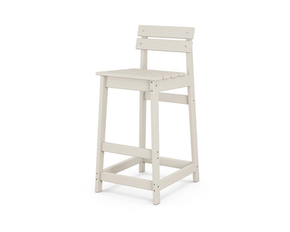 POLYWOOD® Modern Studio Plaza Lowback Bar Chair in Sand