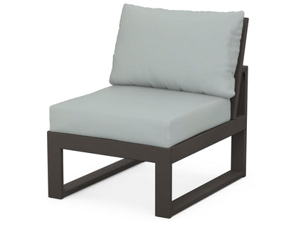 Unbranded Modular Armless Chair in Vintage Coffee / Spa