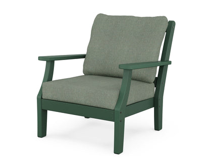 Martha Stewart by POLYWOOD® Chinoiserie Deep Seating Chair in Green / Cast Sage