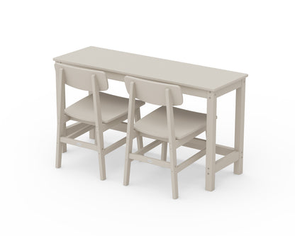 POLYWOOD® Modern Studio Urban Chair 3-Piece Balcony Set in Sand