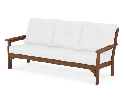 POLYWOOD® Vineyard Deep Seating Sofa in Teak / Natural