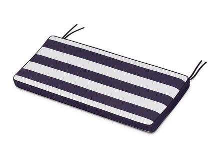 Martha Stewart by POLYWOOD® Chinoiserie Bench Seat Cushion in Cabana Stripe Navy