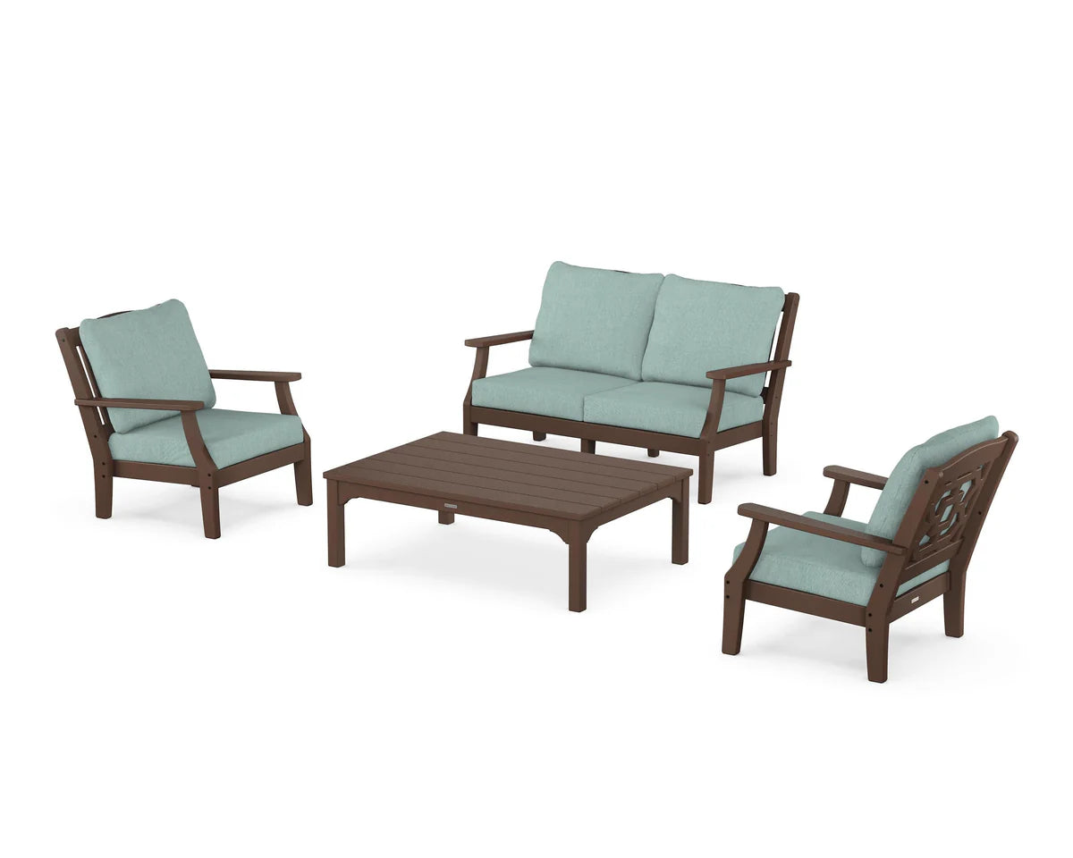 Chinoiserie 4-Piece Deep Seating Set with Loveseat