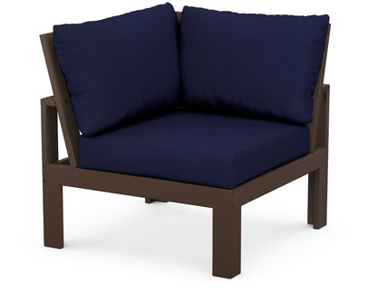 Unbranded Modular Corner Chair in Mahogany / Navy