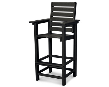 POLYWOOD® Captain Bar Chair in Black