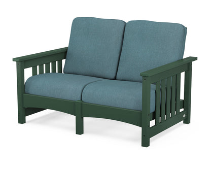 POLYWOOD® Club Mission Loveseat in Green / Ocean Teal