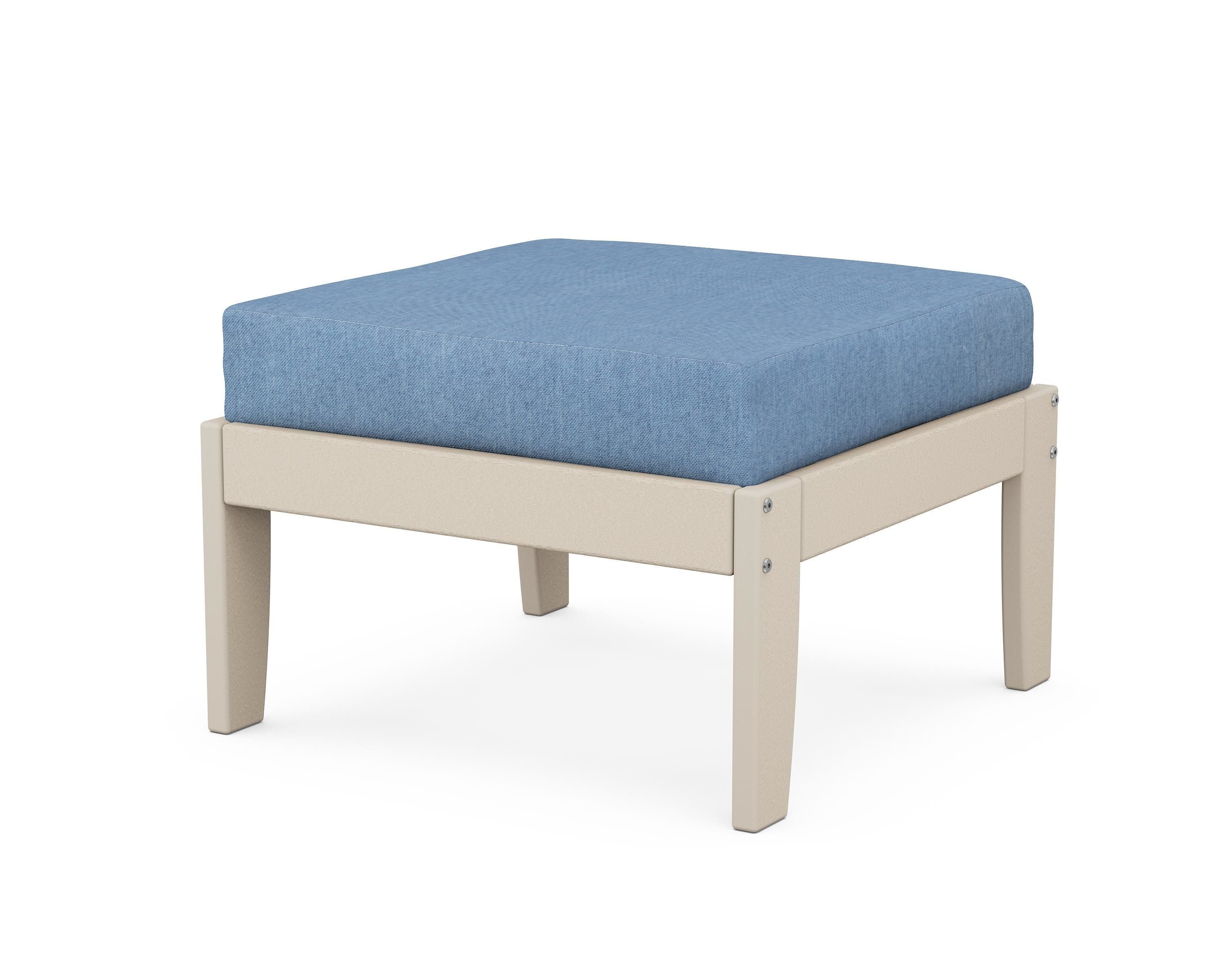 Unbranded Modular Ottoman - Classic in Sand / Sky Blue