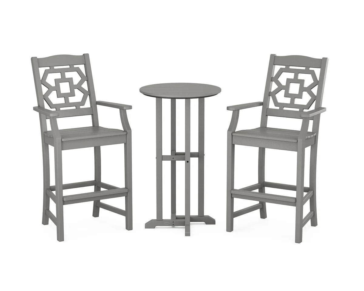 Chinoiserie 3-Piece Farmhouse Bar Set