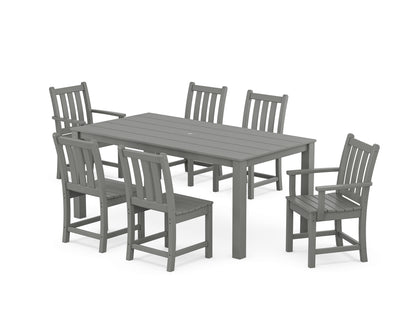 POLYWOOD® Traditional Garden 7-Piece Parsons Dining Set in Slate Grey