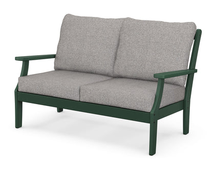 POLYWOOD® Braxton Deep Seating Loveseat in Green / Grey Mist