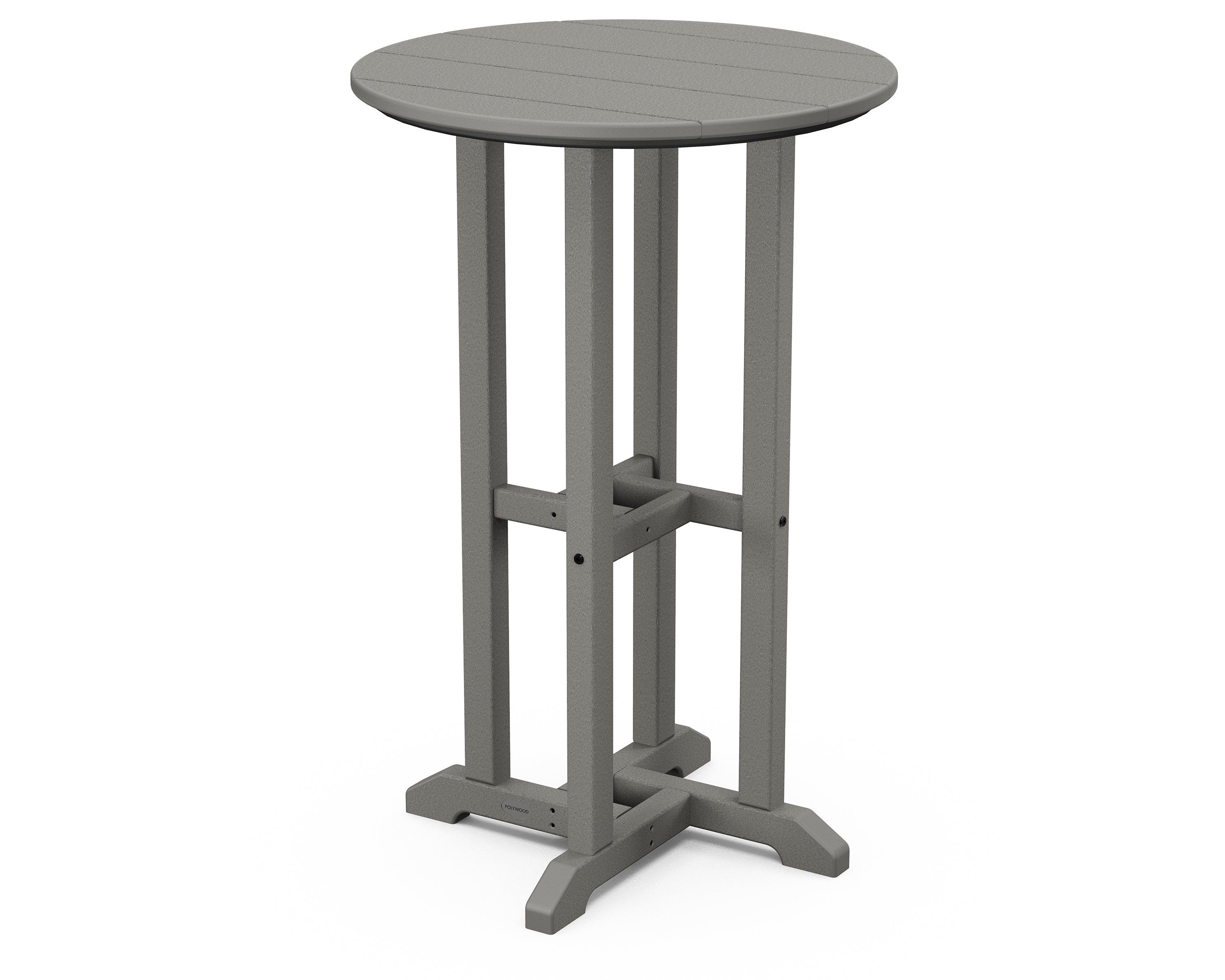 POLYWOOD® 24" Round Farmhouse Counter Bistro Table in Slate Grey
