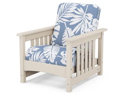 POLYWOOD® Club Mission Chair in Sand / Leaf Sky Blue